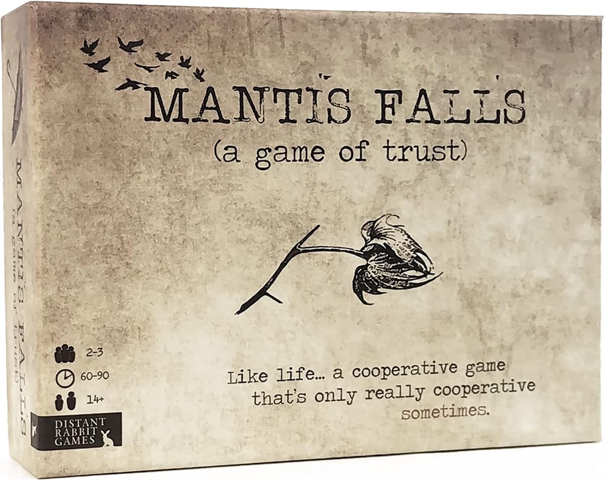 Mantis Falls Board Game, Deep Strategy Hidden Traitor Game for 2–3 Players | Psychological Deduction & Betrayal, 60–90 Minutes, Ages 14+, Premium Card Quality, Plastic-Free Components