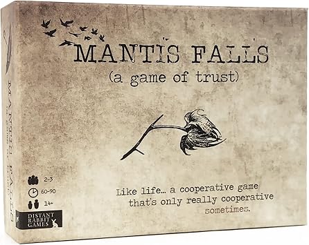 Mantis Falls Board Game Deep Strategy Hidden Traitor Game for 23 Players, Psychological Deduction & Betrayal, 6090 Minutes, Ages 14+, Premium Card Quality, Plastic-Free Components