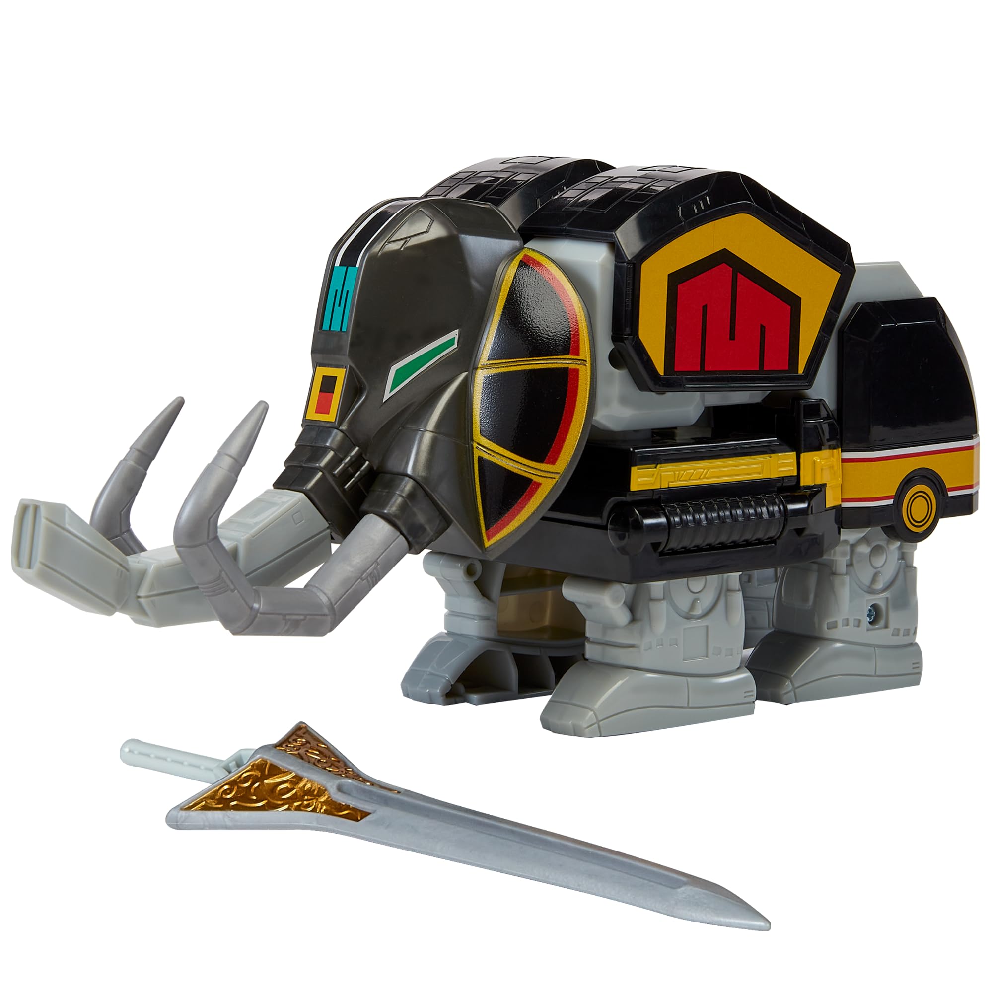 Power Rangers - Collezione Megazord, Zords articolato combinabile, statuetta, 20 cm, modello Mastodon Dinozord, per bambini dai 4 anni, PWG002