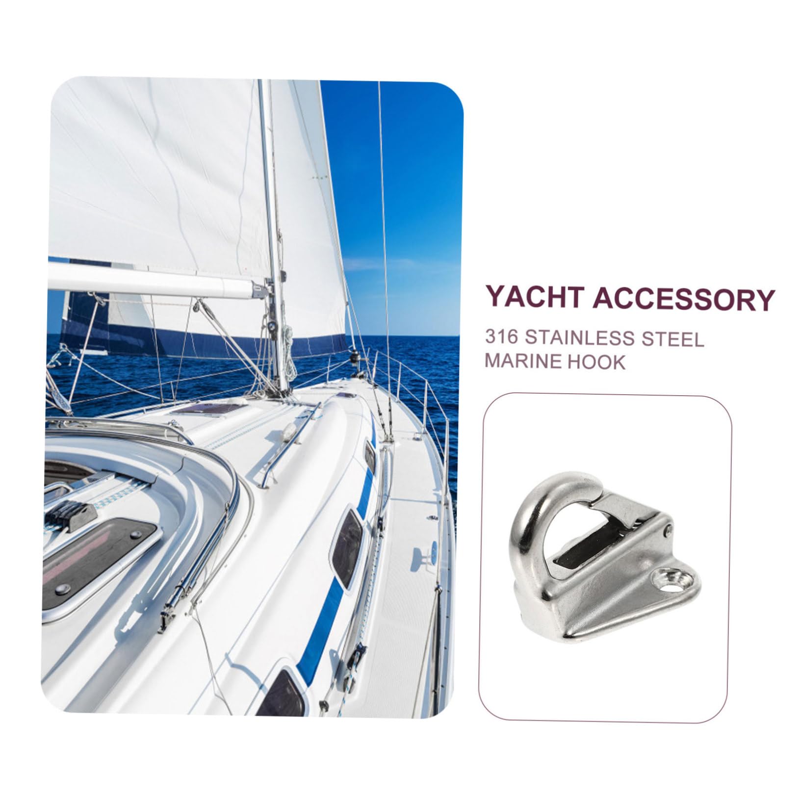 Yardwe Gancho Guardabarros Bicheros para Atraque Perchero Portátil Acessorios Nauticos Accesorios Náutica Ganchos para Tablas De Tierra Ganchos Útiles para Silver