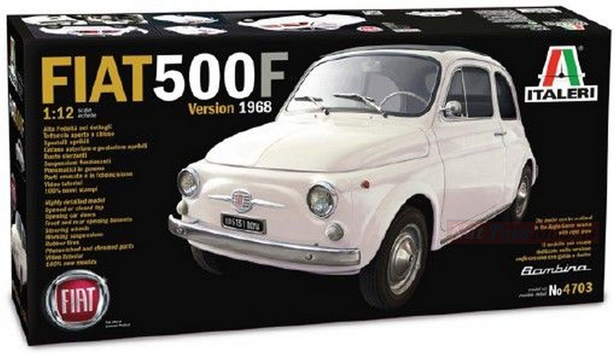 ITALERI Kit da Montare in Scala Compatibile con Fiat 500F 1968 1:12 IT4703