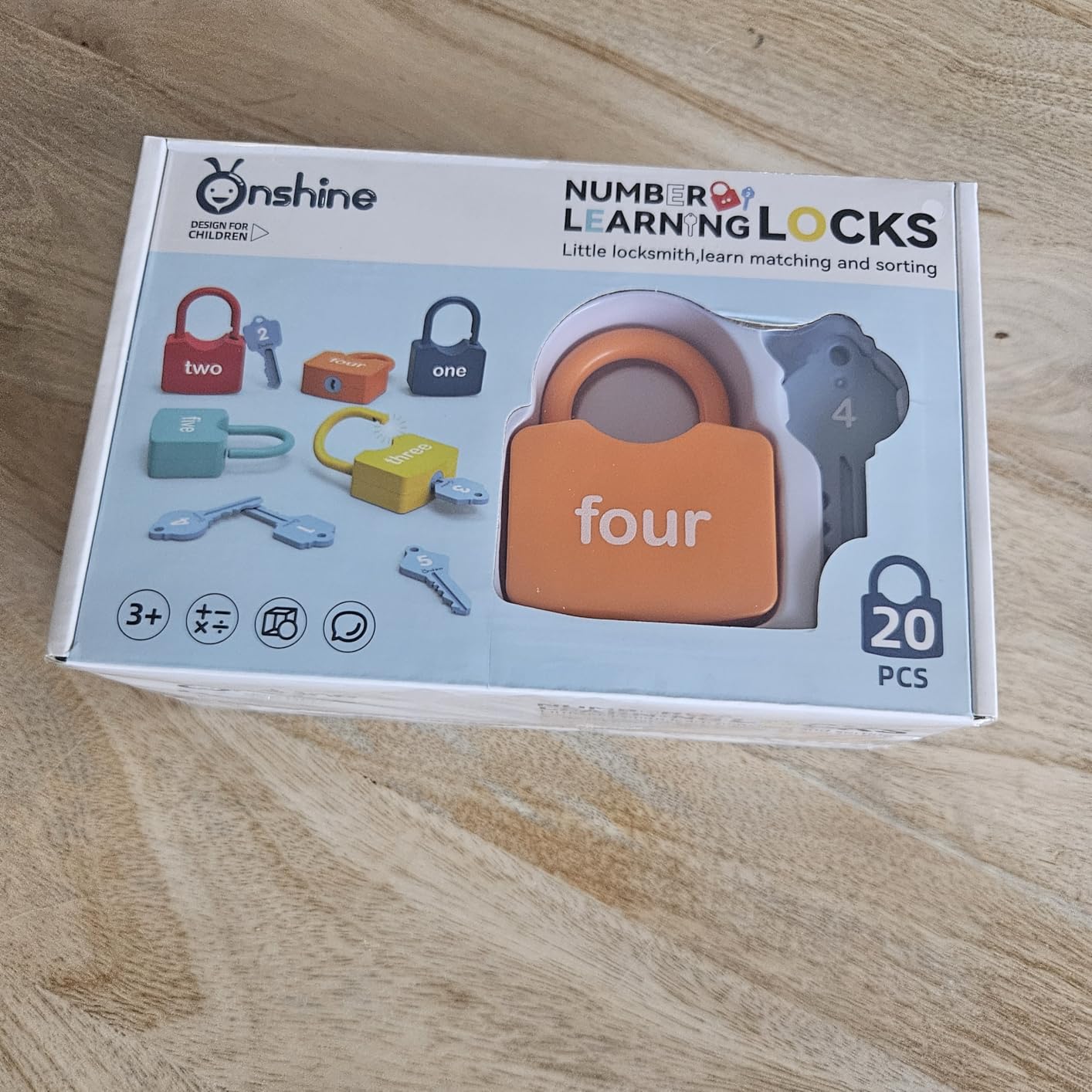 Misitti 20PCS Kids Learning Locks with Keys Numbers Matching & Counting ...