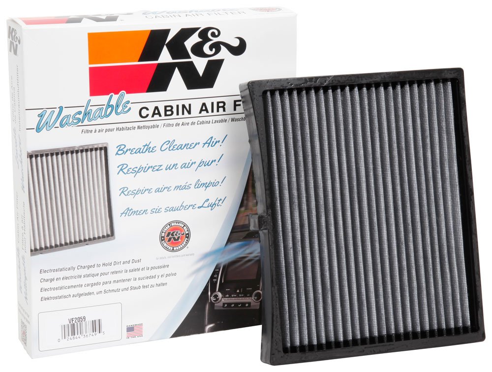 K&NLIFETIME Cabin Air Filter: Premium, Washable, Clean Air for your Cabin: Compatible with 2017-2024 Hyundai/KIA: Accent, Elantra, I20, I30, Cerato, Forte, K3, Rio, VF2059
