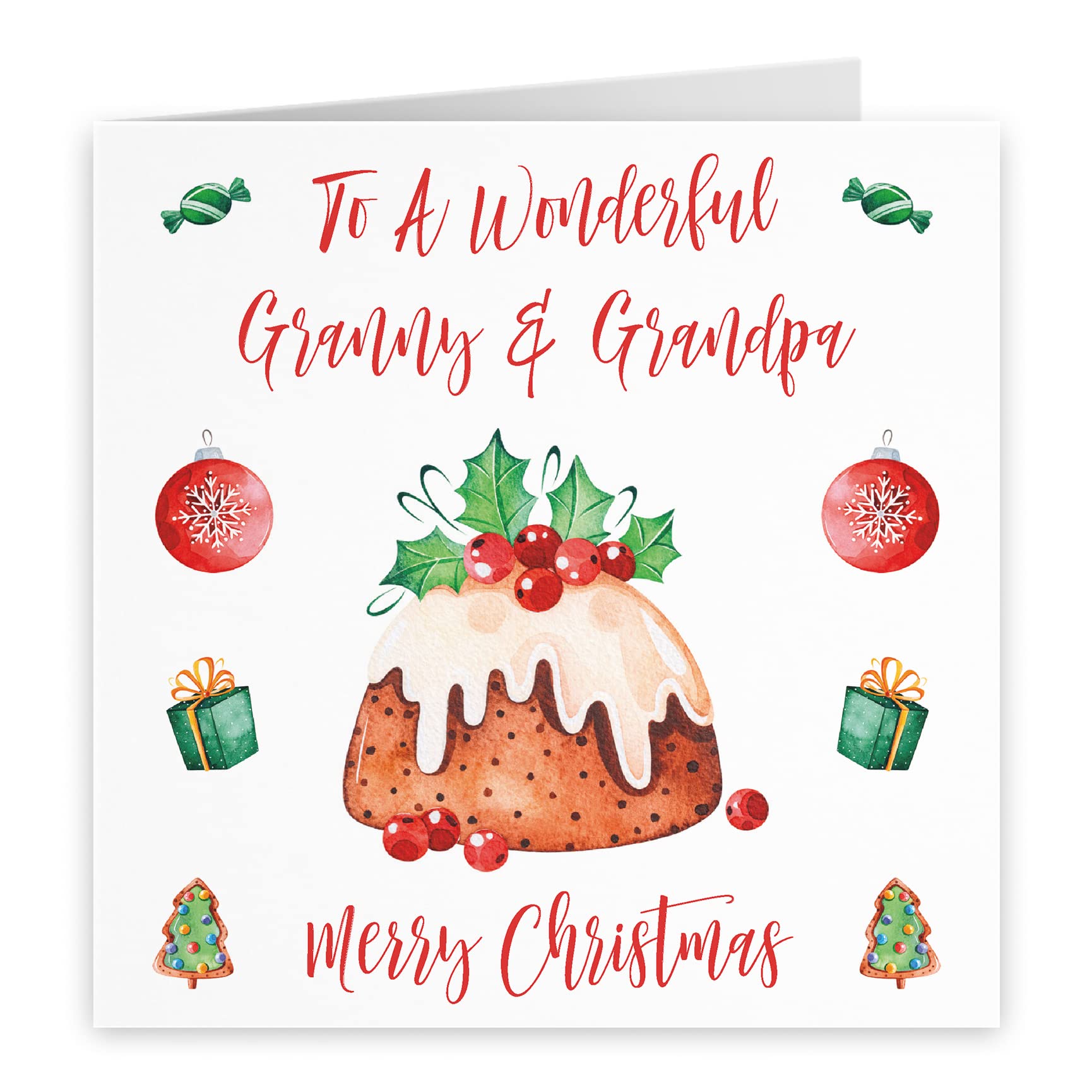 Hunts England, Granny And Grandpa Christmas Card, To A Wonderful Granny & Grandpa, Merry Christmas - Image 2