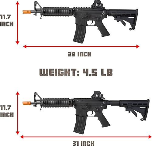 Miniatura 4 de EMERBU EMERBU - Pistola de bolas de gel de grado profesional M4A1 actualizado por EMERBU  Cuerpo de metal y nailon  Alta potencia de 11.1 V  Juego