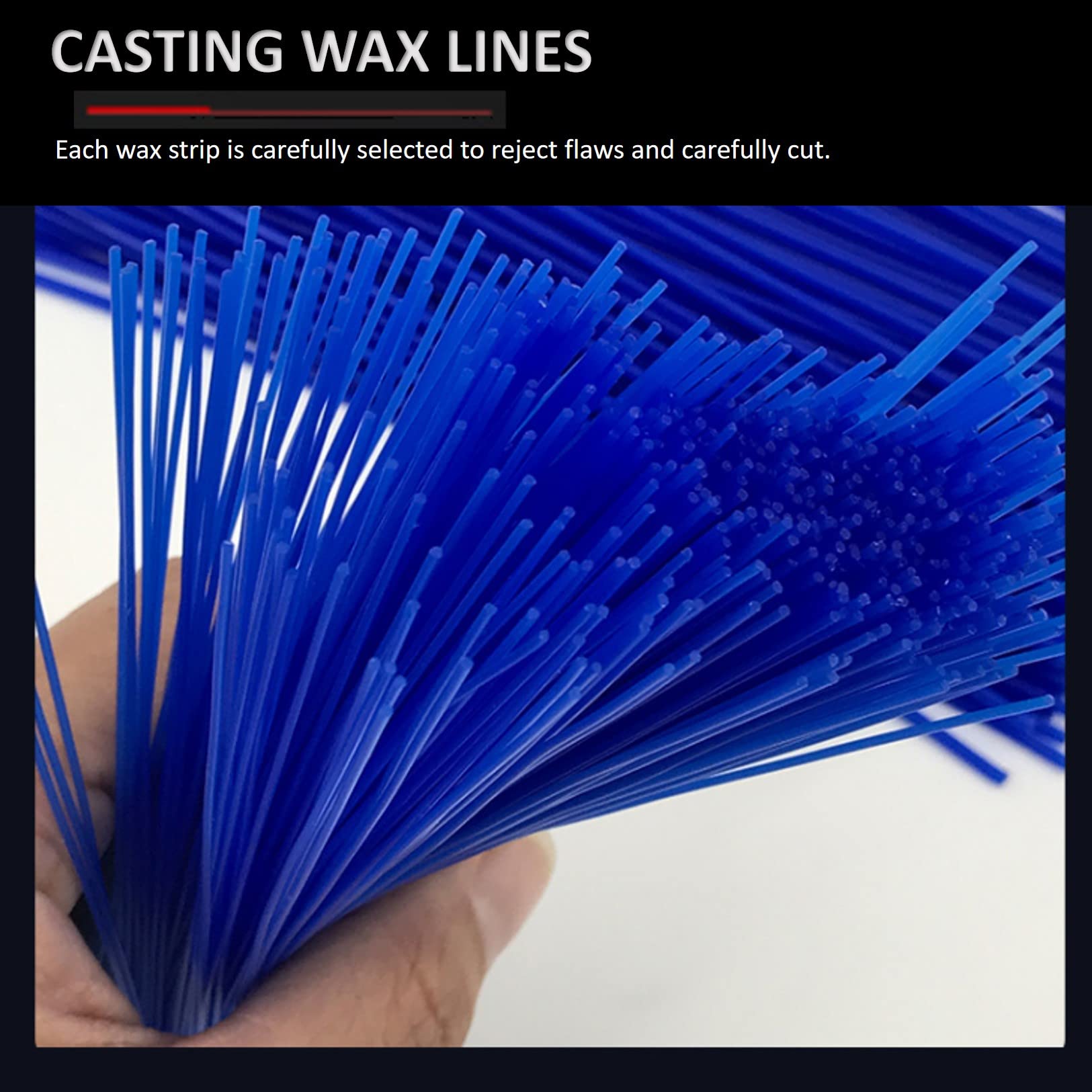 Ruining Casting Wax Line Wire, 2.5mm Jewelers Wax Wire Jewelry Design Wax Dental Wax Making Investment Wax Carving Wax Moulding Wax Line f - Image 3