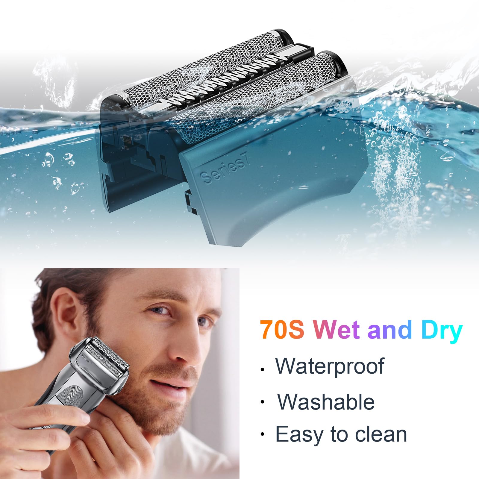 Braun Replacement Electric Shaver Heads, 2-Pack