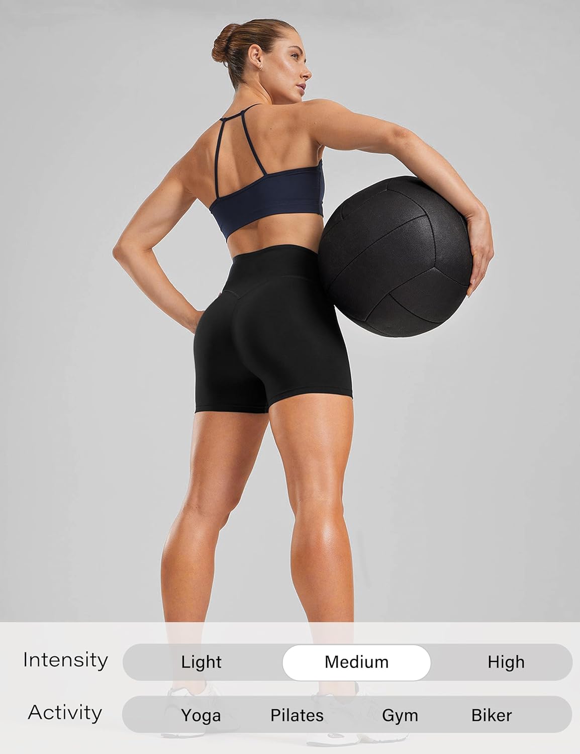 Unthewe Women's Workout Gym Biker Shorts High Waisted Athletic Booty Yoga Shorts with Tummy Control - Image 5