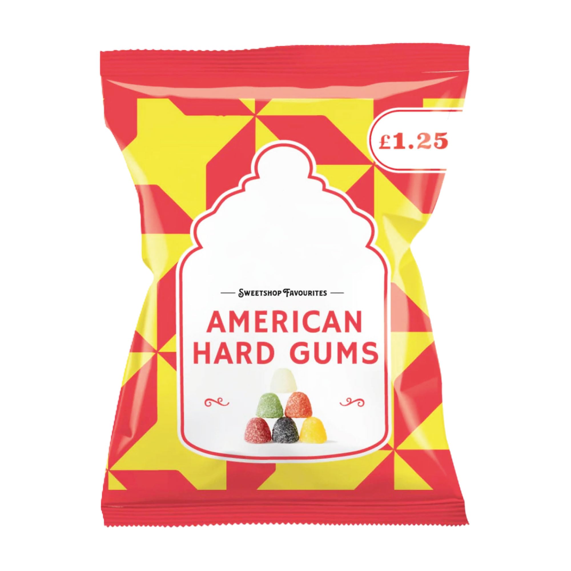 Bondds American Hard Gums Bags | Fruit Flavoured | Sugar Coated | No Artificial Colours or Flavours | 130g | (Pack of 12)