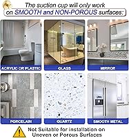 Vista 6 de Ganchos de ventosa para ducha, ganchos para toallas para vidrio de ventana de baño, gancho de bata de baño Looafh para colgar - paquete de 2, dorado