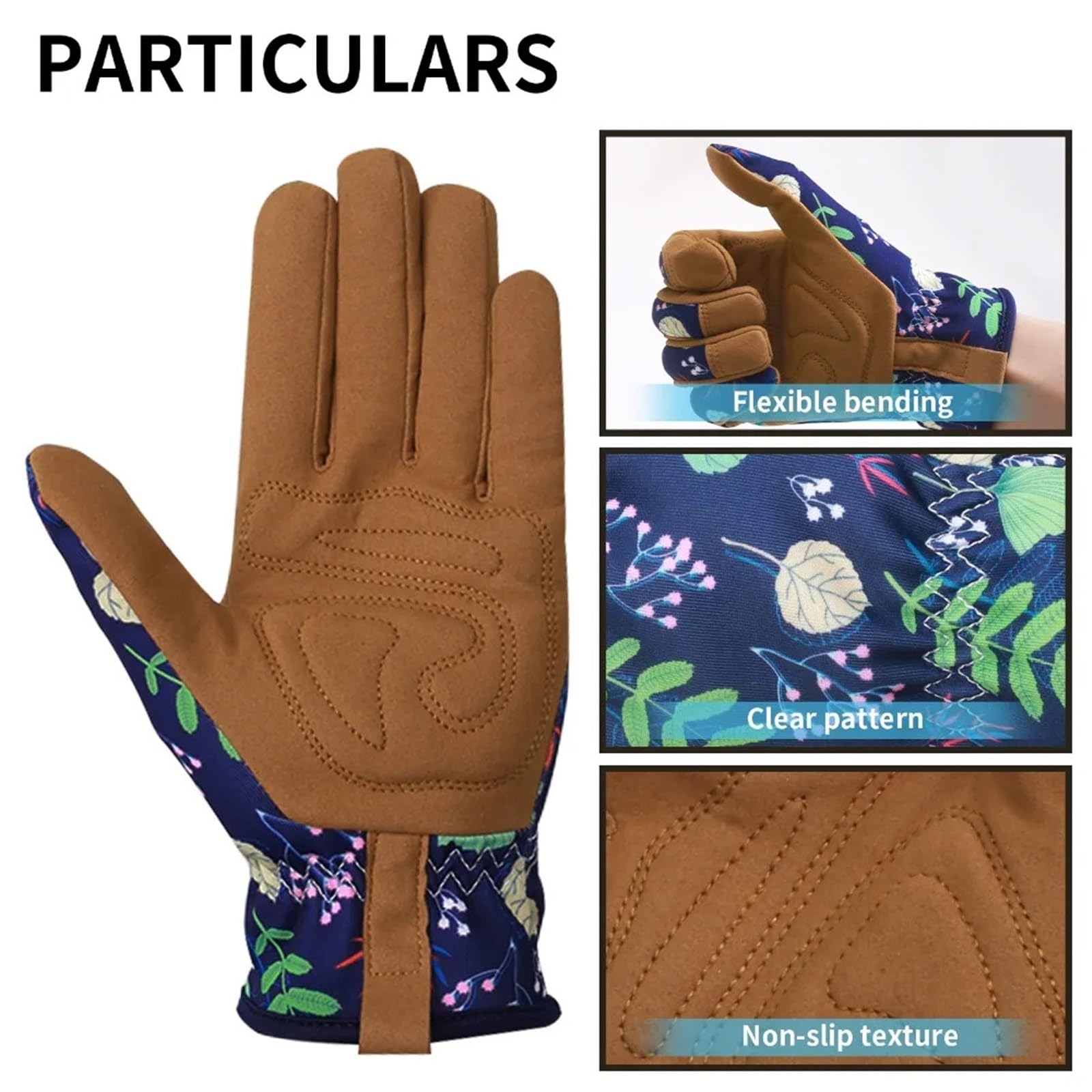 Guantes de jardín for desmalezar, trabajar, cavar, plantar, guantes jardinería con agarre, a prueba espinas, resistentes a pinchazos Para jardinería(Brown)