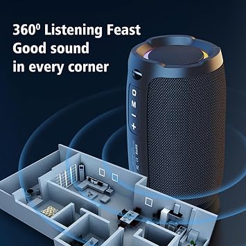 ZEALOT S49 Portable Wireless Speaker with BT 5.2 Technology 40W IP67 Waterproof Speakers HiFi Sound AUX TF Card Hands free Calling Long Playtime Compact and Portable Perfect for Party