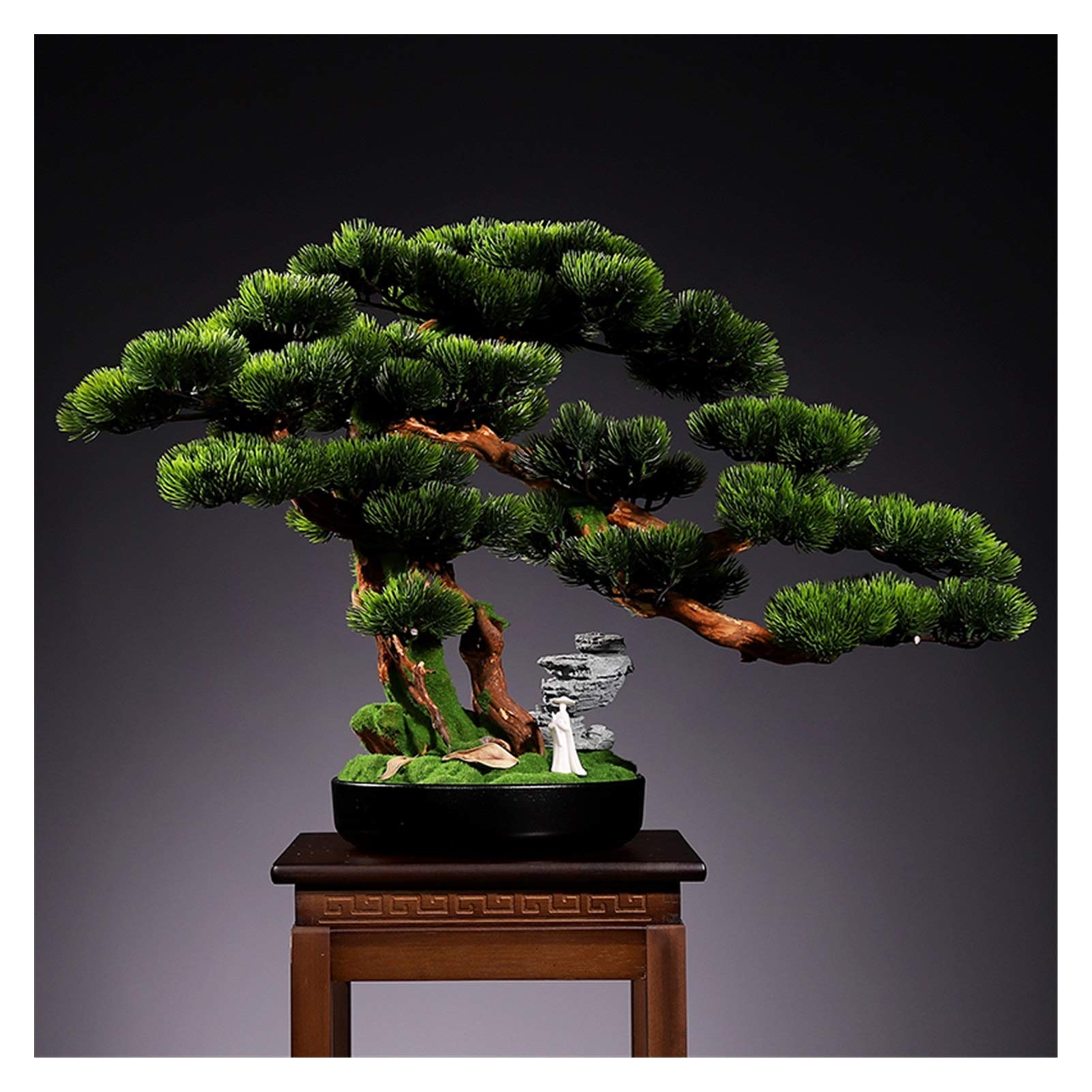 Faux bonsai de pin plante artificielle sans entretien pour deco bureau