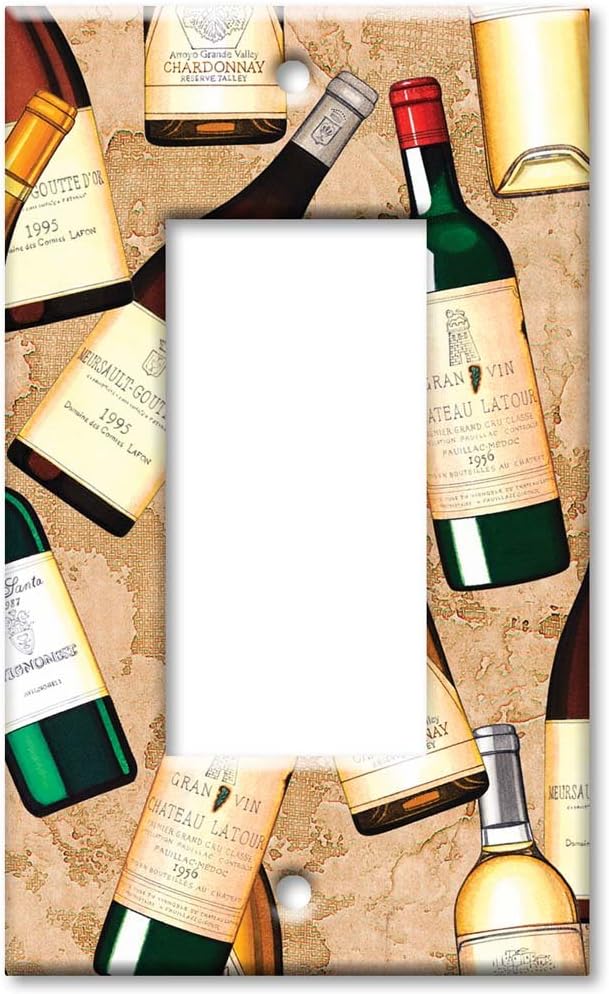 Art Plates – Placa de pared decorativa de metal con una sola banda – Botellas de vino – Imagen de Dan Morris – (Hecho en Estados Unidos)