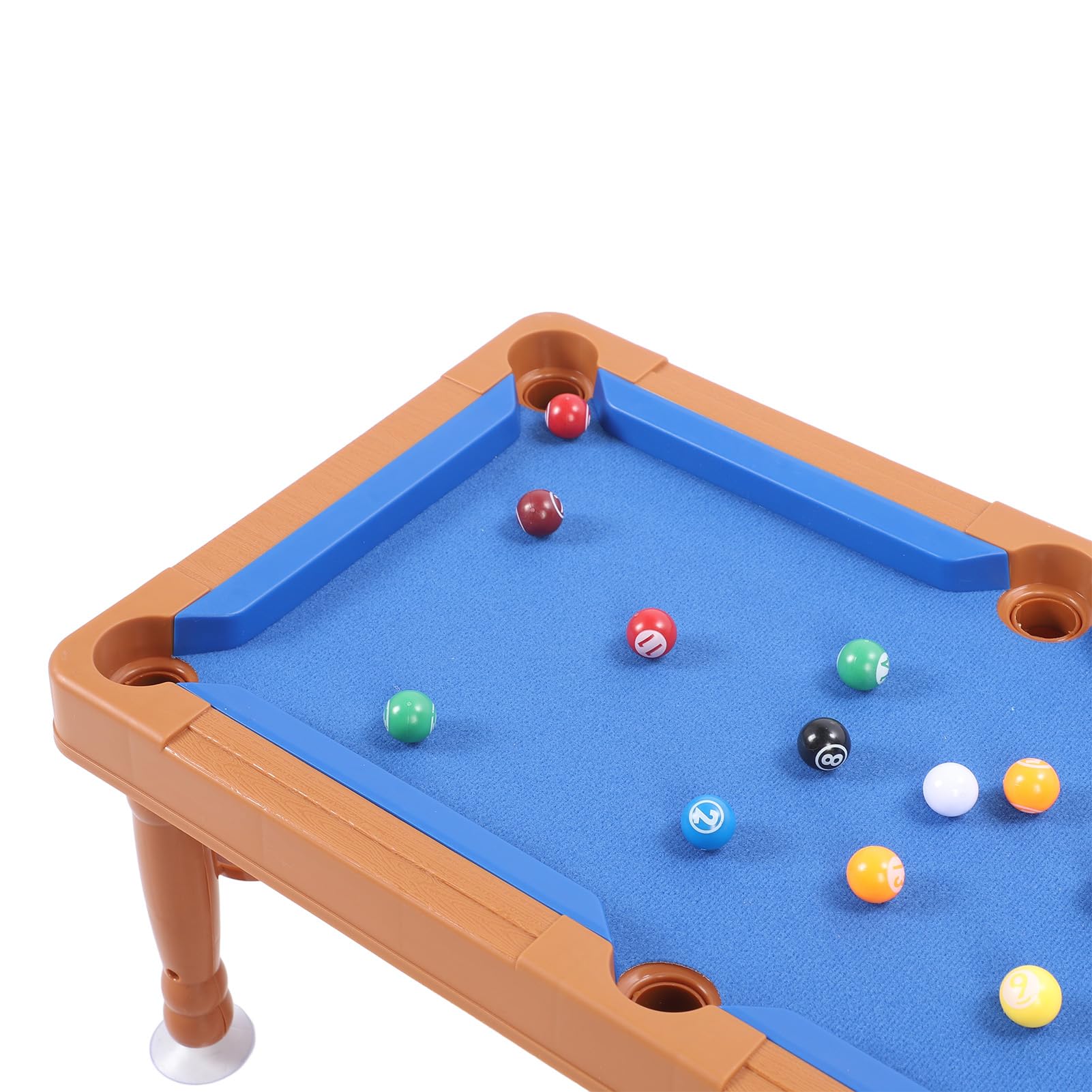 GLOGLOW Mini Table de Billard Portable de 17,32 Pouces avec Balles, Queues et Support Triangulaire, Jeu de Table Amusant pour Enfants et Adultes
