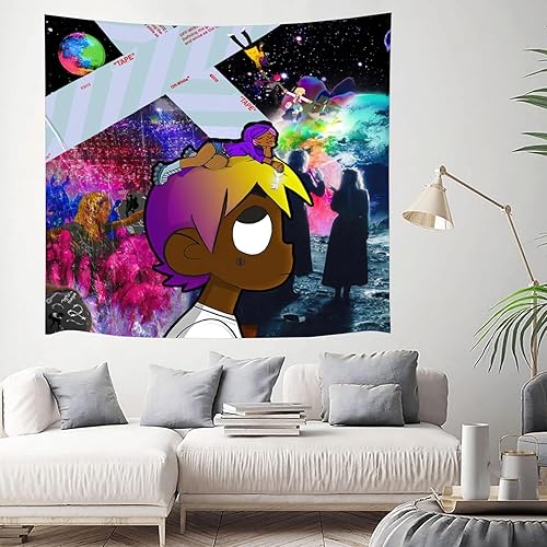 Miniatura 6 de Uzi - Tapiz de rapero, para dormitorio, hip hop, póster musical, tapiz para colgar en la pared para sala de estar, dormitorio universitario, 59.1 x