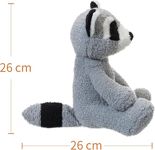 Miniatura 4 de Apricot Lamb Toys - Peluche de mapache de terciopelo suave, perfecto para niños (mapache de terciopelo, 10 pulgadas)