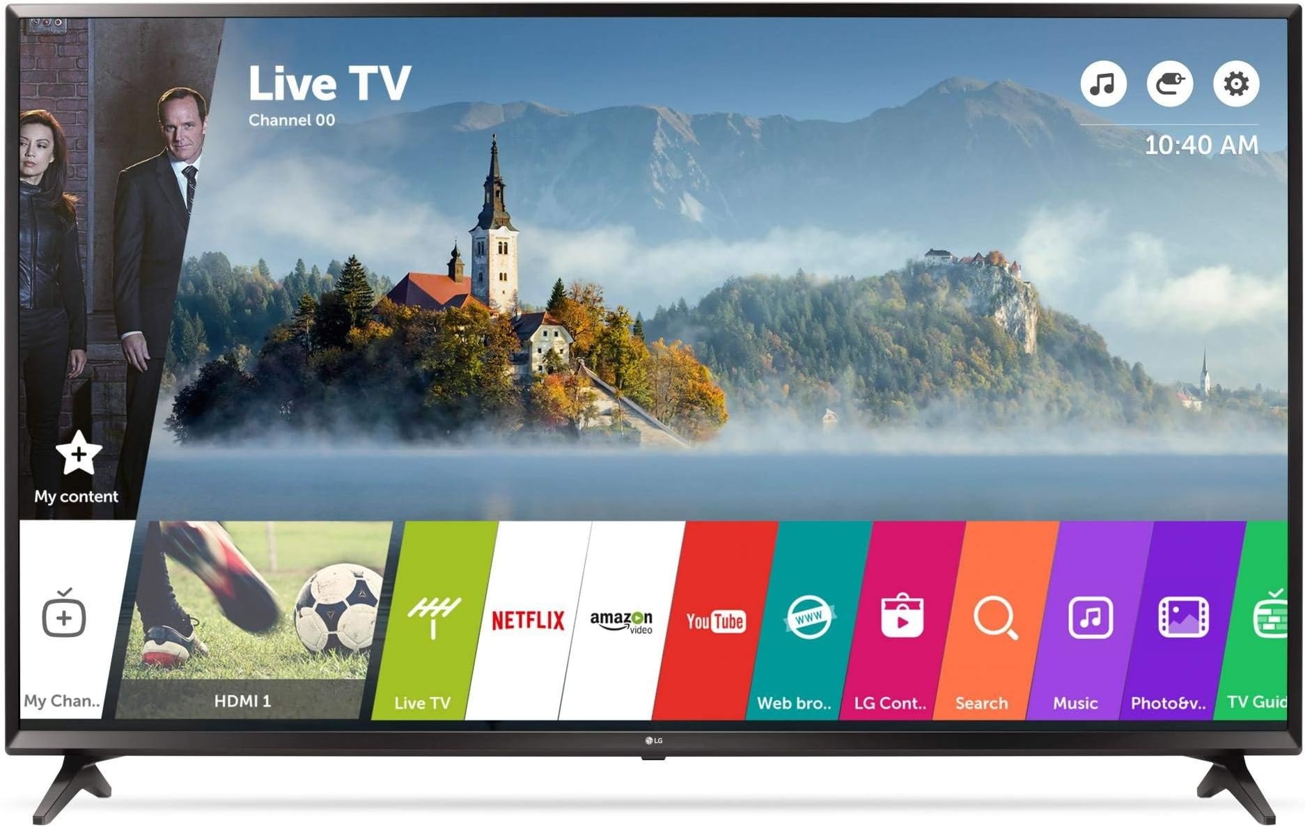 LG 43 Inch UHD Smart TV 43UJ630V 1 Year Warranty, Black