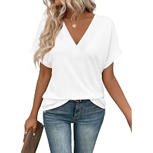 T Shirts Short Sleeve V Neck Tees Womens Tops Beach Vacation Fashion Clothes 2026 Casual Summer Spring Fall Outfits