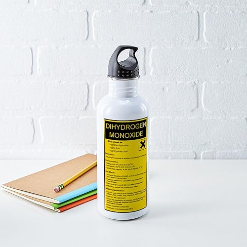 Miniatura 5 de CafePress Dihydrogen Monox - Botella de agua de acero inoxidable (1,0 L)