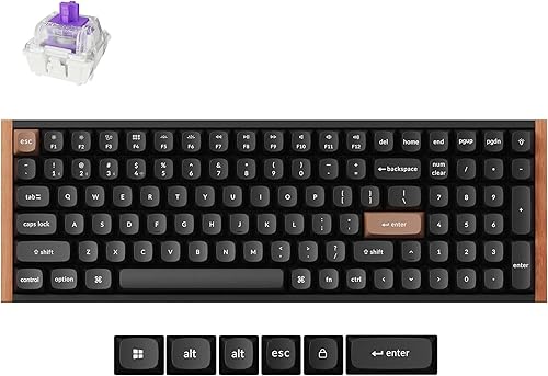 Keychron K4 HE - Teclado mecánico inalámbrico 96% compacto efecto Hall con teclado numérico, interruptor magnético, disparador rápido, RGB