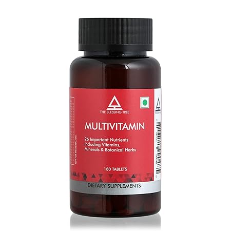The Blessing Tree Multivitamins for men and women with 26 nutrients including Vitamins, Minerals & botanical herbs. 180 Tablets