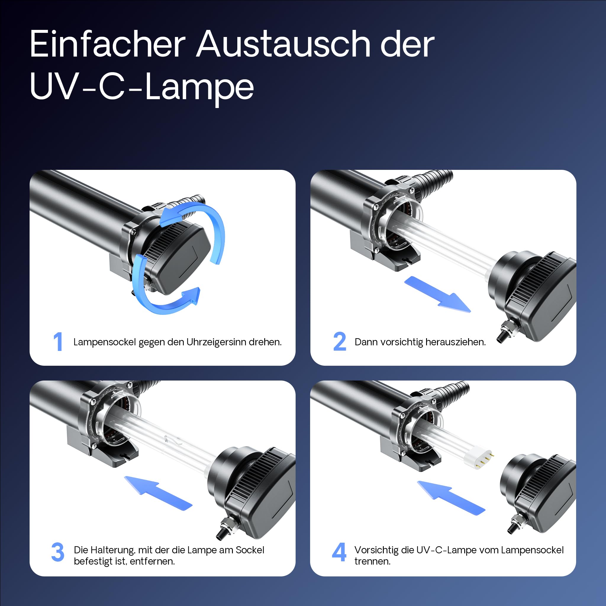 SunSun CUV-318 Teichklärer 3000 l/h / 18 W UVC Vorklärgerät für Teichfilter & Teichpumpe Wasserklärer mit UV-Lampe Lichtfilter zur Algenbekämpfung