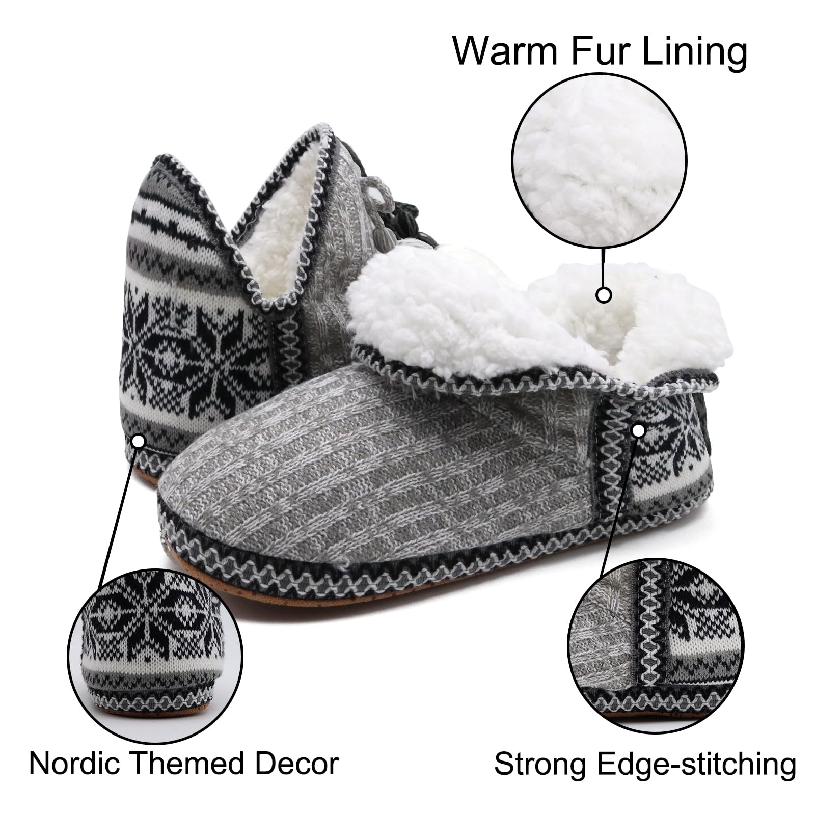 COFACE Pantofole Donna Invernali Ciabatte Stivaletto Calde Babbucce Peluche Pantofole da Casa