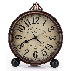 Maxspace 5 . 5 inch Black European Style Retro Silent Desk Alarm Clock Non Ticking Whisper Battery