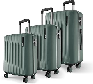 Safari Ray Neo 8 Wheels Set of 3 Trolley Bags, Hard Case Polycarbonate 360 Degree Wheeling Carry on & Check-in Luggage for... Price In India