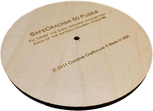 Miniatura 7 de Creative Crafthouse Safecracker 50 - Rompecabezas de matemáticas difícil para adultos, rompecabezas cerebral de madera hecho a mano, rompecabezas de