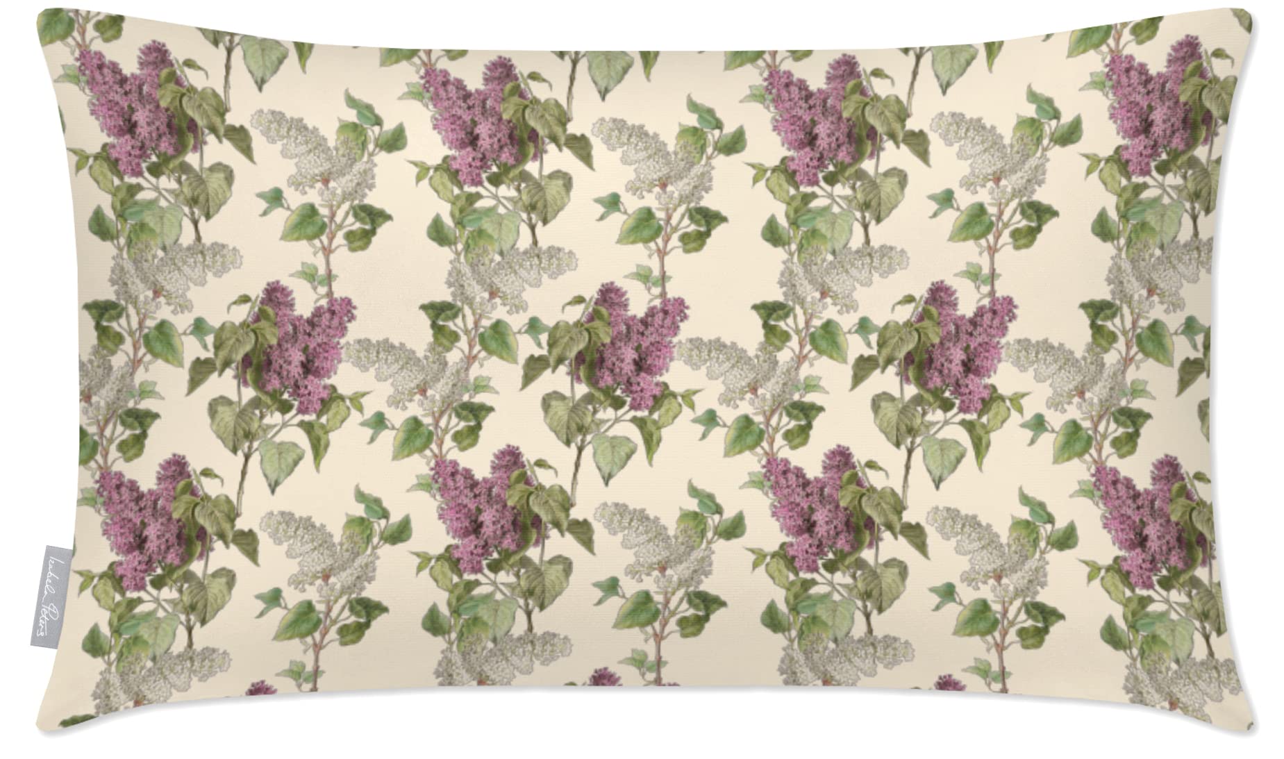Izabela Peters Outdoor Cushions - Waterproof, 50 x 30 cm, Filled, Evening Garden - Ivory Cream, Garden & Chair Cushions