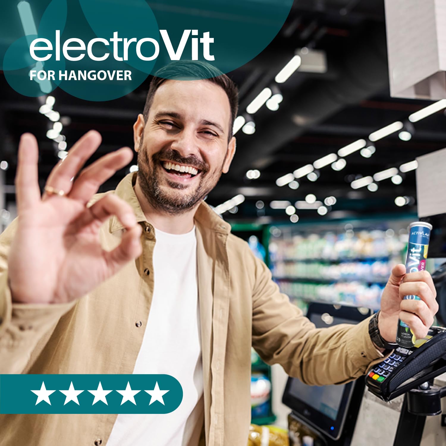 Activlab ElectroVit ULGA W KACU – Wsparcie po imprezie z glukozą, elektrolitami i ekstraktami roślinnymi, 20 tabletek musujących, smak cytrynowy, sód, potas, cynk, magnez, witamina B6, witamina C