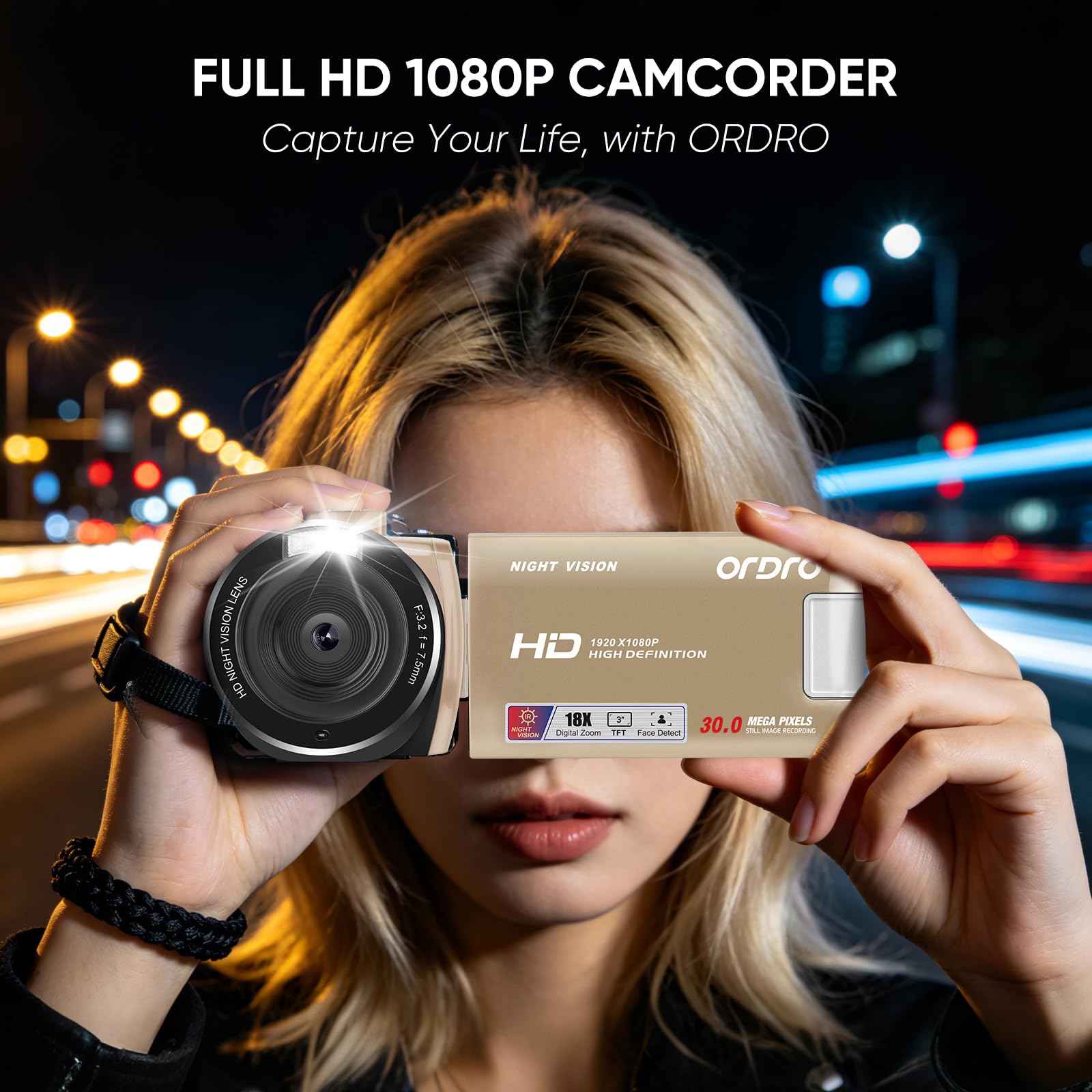 Amazon.com : ORDRO Full HD 1080P 30FPS Video Camera Camcorder