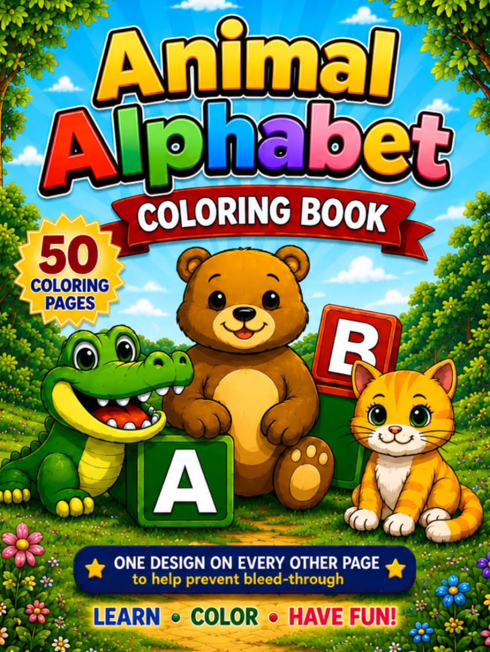 Animal Alphabet Coloring Book: Alphabet Learning and Coloring Fun