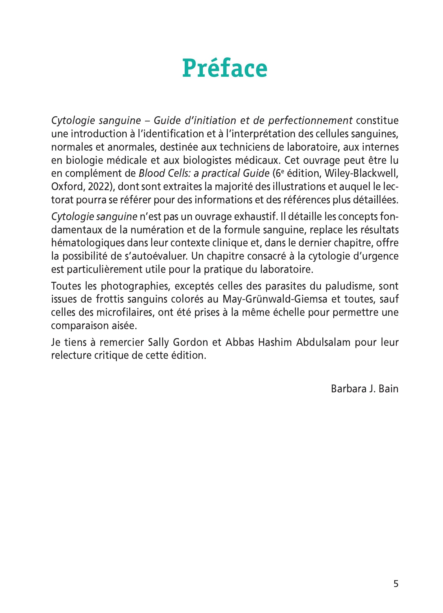 Cytologie sanguine : guide d'initiation et de perfectionnement