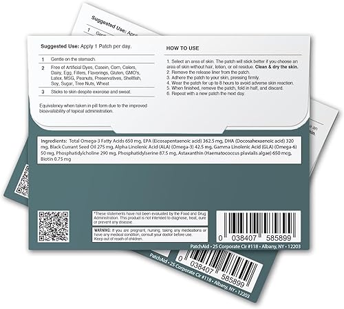 Miniatura 2 de PatchAid Kids Omega-3 Topical Patch Suministro para 30 días