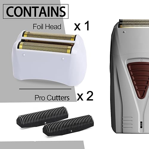 Miniatura 2 de FRASAM 2Pack Pro Cabezales de Afeitado de Repuesto Accesorios de Pieza, Hoja Dorada y Cabezal de Repuesto de Cortador para Afeitadora Eléctrica
