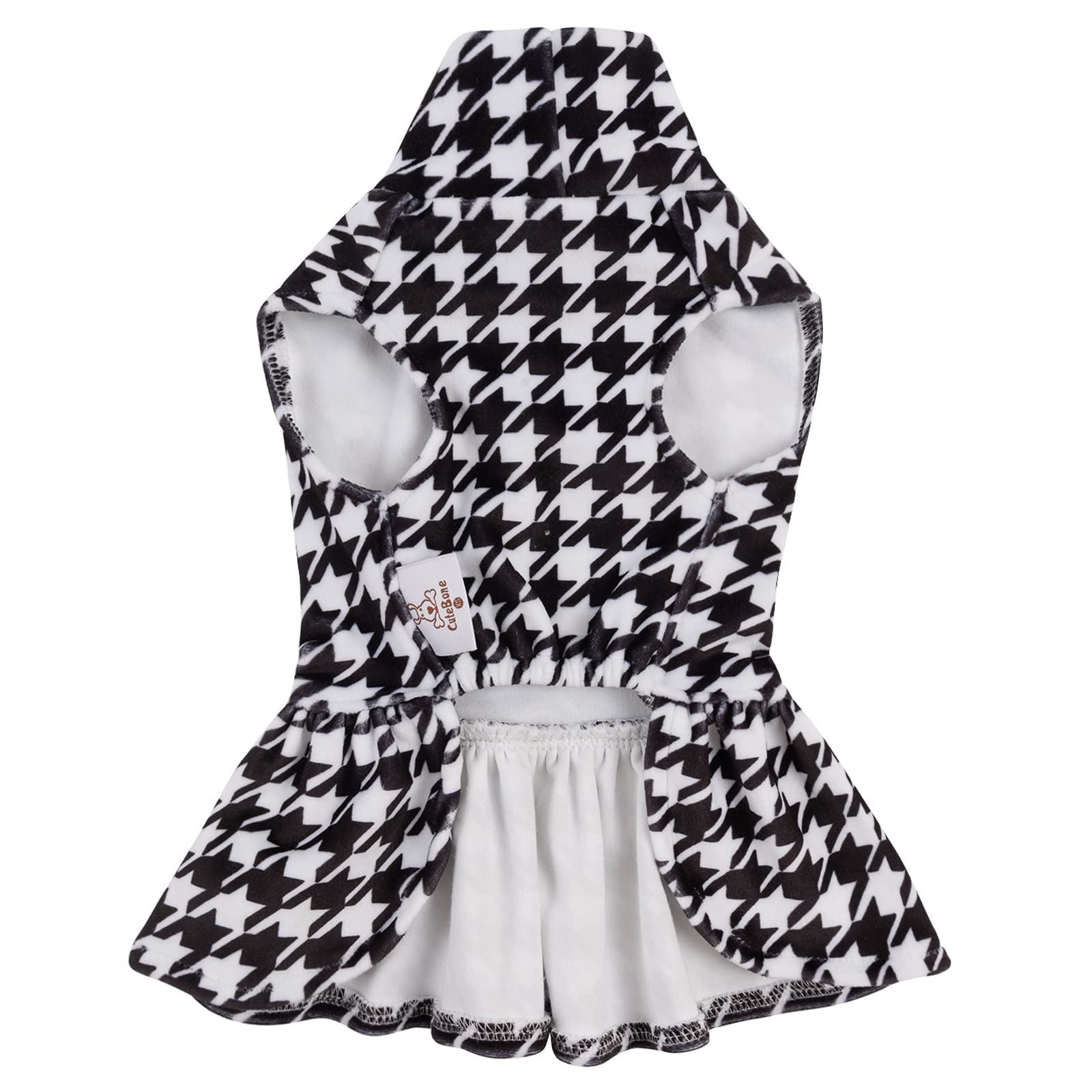 CuteBone costume cane velluto dolcevita cucciolo vestito con fiocco regalo compleanno CVD04S-IT
