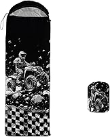 Vista 20 de Galaxy Wolf Camping Sleeping Bags Warm & Cool Weather Waterproof Backpacking Blue Purple Starry Sky Sleeping Bag All Seasons Camping, for Adult Kids