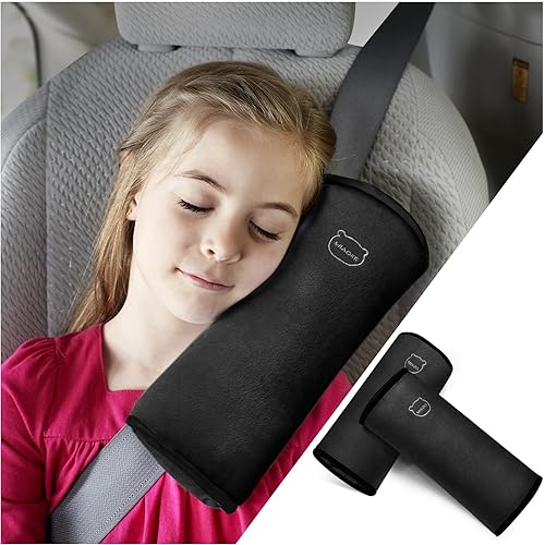 MIAOKE - Fundas de cinturón de seguridad para niños, paquete de 2 fundas para todas las correas de asiento de automóvil, suaves, cómodas, correa de