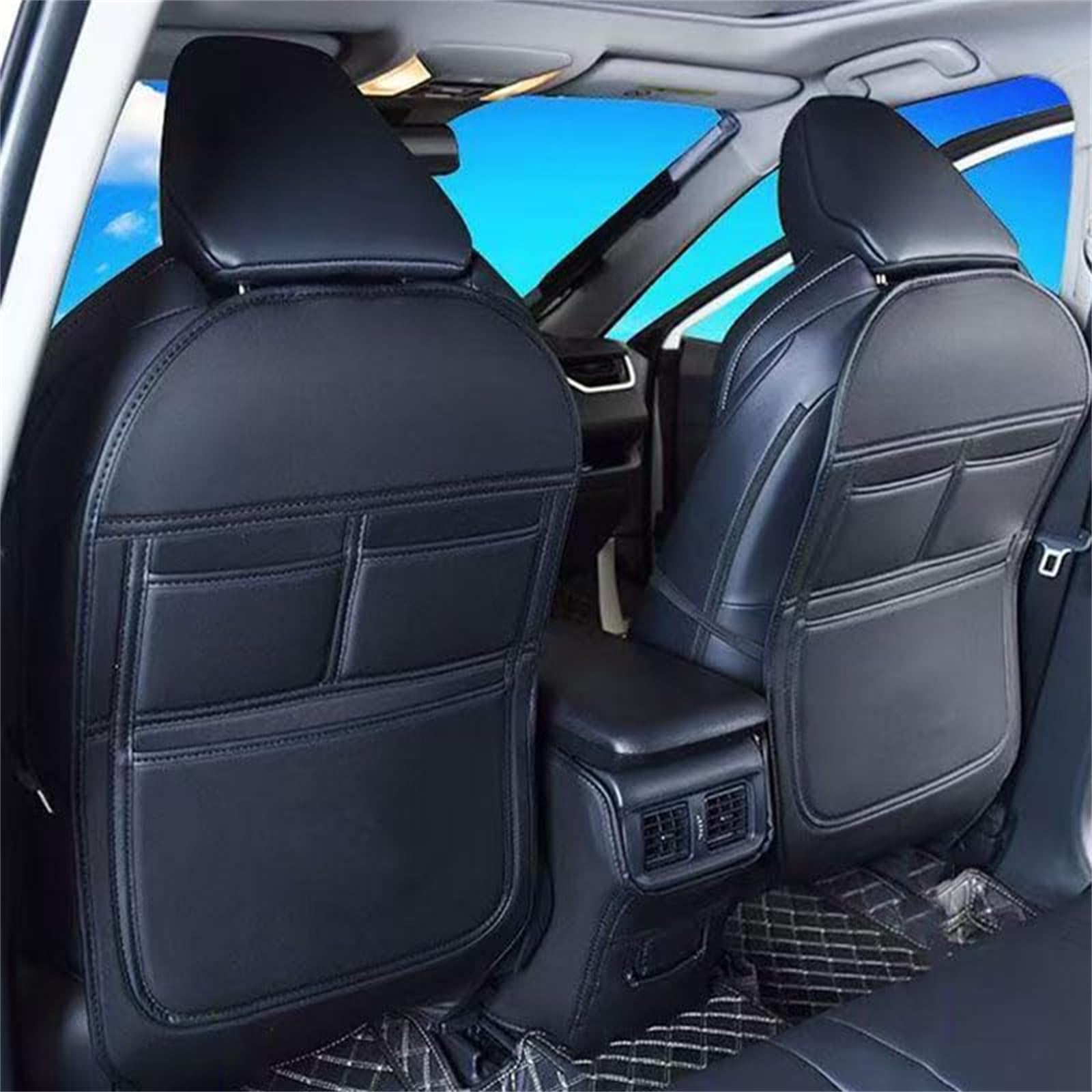 Auto Rückenlehne Organizer für Ford Explorer PHEV (2019–2023), Autositz Organizer Rückenlehnenschutz Rücksitz Kofferraumtasche Auto-Verstauen Zubehör