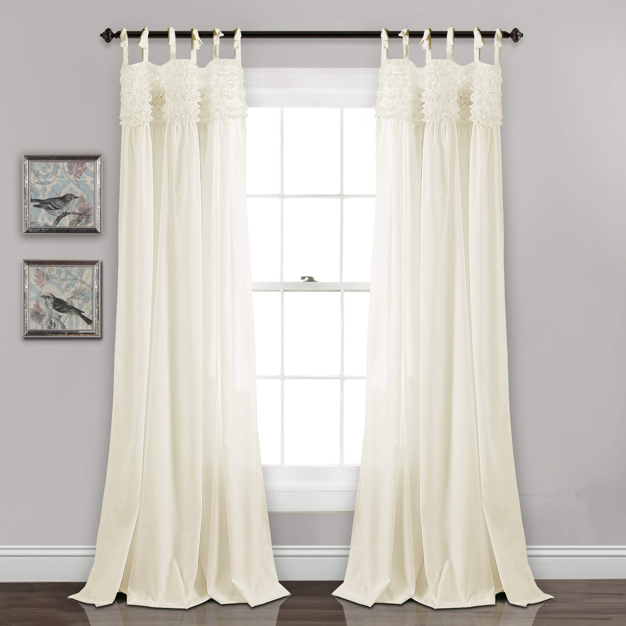Lush Decor Window Panel Set, Ivory, 84" x 40"