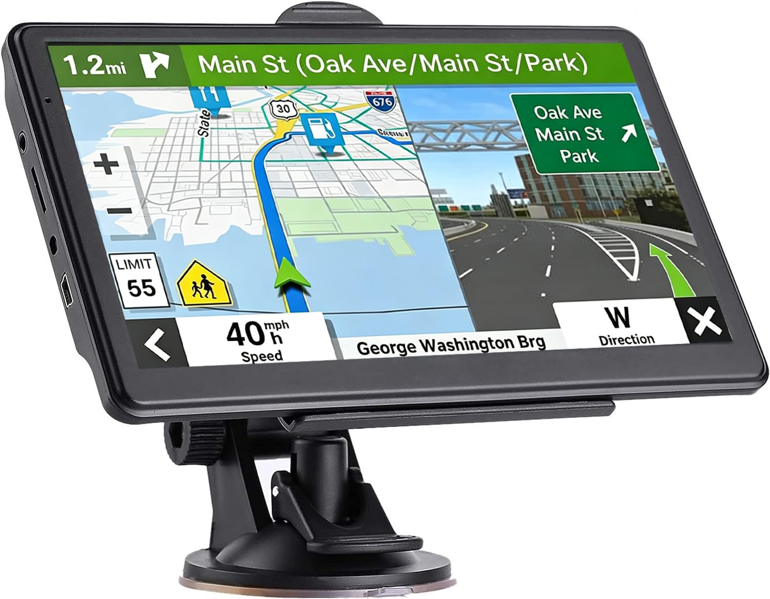 7 Inch GPS Navigator for Car Truck RV, Voice Guidance, Speed Alerts, Custom Routing, HD Touchscreen, 2026 Latest Map with Free Lifetime Updates