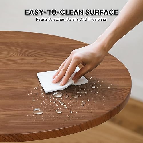 Miniatura 57 de Magshion Mesa de bar redonda de 31 pulgadas, altura ajustable, 26-35 pulgadas, mesa de pub con base ampliada para sala de estar, patio, bistró,