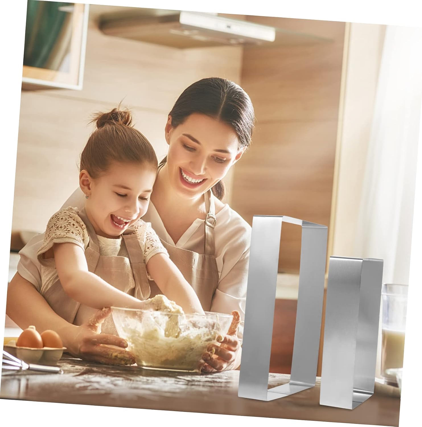 PRETYZOOM 3Pcs Stainless Steel Mousse Mould Set Rectangular Cake Cutter for Pastry Baking for Tiramisu Cheese Creation Smooth Surface for Easy Release