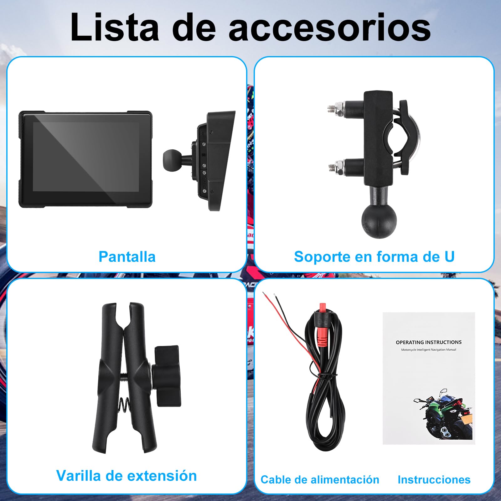 GuKKK Carpuride Pantalla CarPlay GPS para Motocicleta de 5 Pulgadas, CarPlay inalámbrico y Android Auto para Motocicletas, IP67 a Prueba de Agua,Admite Bluetooth Dual TF64, Navegación GPS Moto