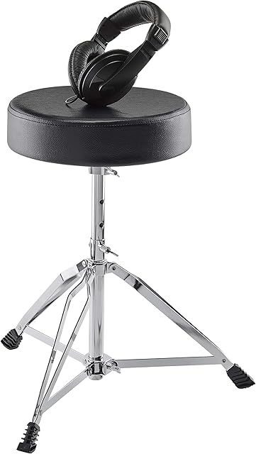Alesis Drum Essentials Bundle  Complete Electric Drum Set Accessory Pack including A Drum Throne and On-Ear Headphones