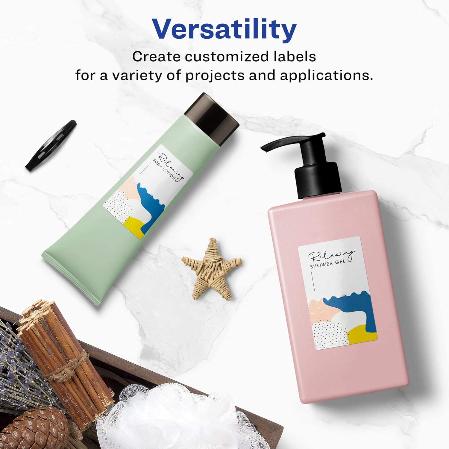 Avery Glossy White Rectangle Labels, Sure Feed Technology, 3" x 5", 300 Glossy White Labels, Print-to-The-Edge, Permanent Adhesive, Laser/Inkjet Printable