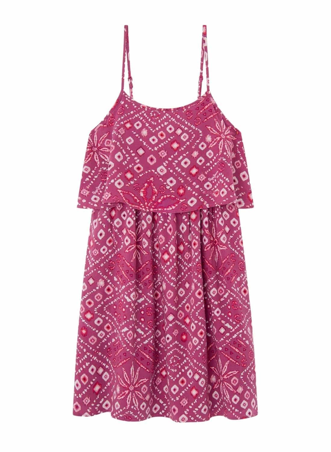 Pepe Jeans Girl's Odetta Dress, Pink (English Rose Pink), 4 Years
